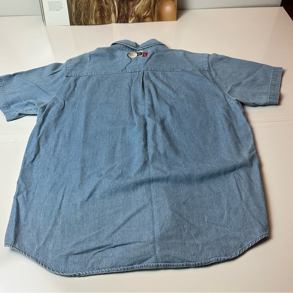 Vintage Embroidered Denim Shirt | Button-Down Sewing Motif ·Christopher & Banks - Picture 6 of 10